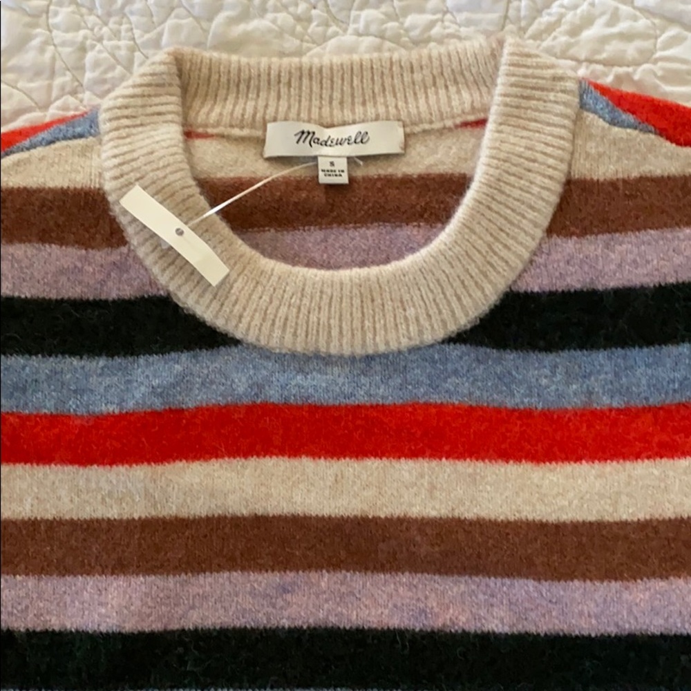 Madewell Striped James Pullover Sweater - Picture 2 of 7